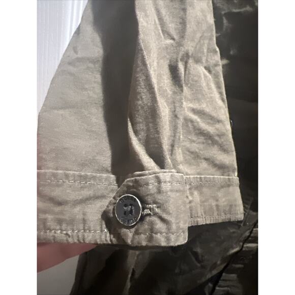 VTG Guess Mens XL Black Y2K Button Up Military Camp Utility Western Shirt - Picture 4 of 6